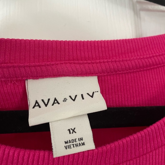 Ava & Viv Vibrant Pink Long Sleeve Dress - Picture 4 of 6